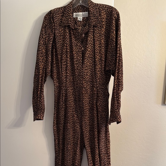 Vintage Norma Kamali Leopard Print Jumpsuit